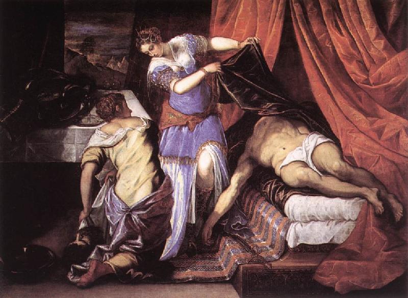 TINTORETTO, Jacopo Judith and Holofernes ar Germany oil painting art